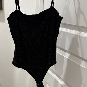 Garage Black Sparkly Bodysuit
